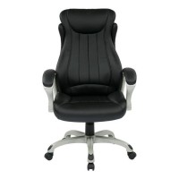 OSP Eco Leather Executive Mangers Chair Silver Black